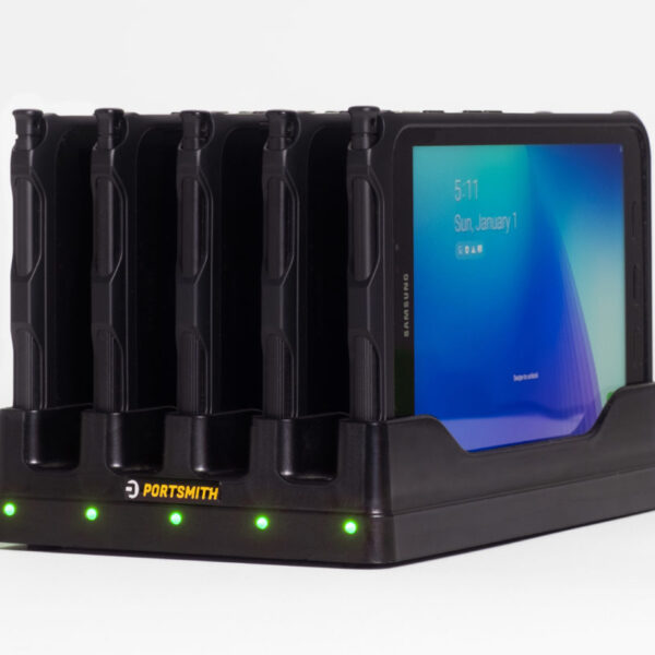 5-slot charge dock for Samsung Galaxy Tab Active and Tab Active Pro w/ power supply and line cord